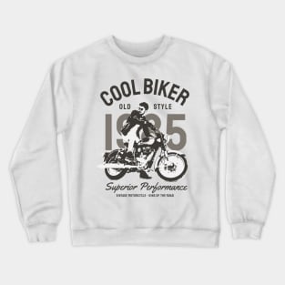 Cool biker vintage road adventure cafe paris retro feel Crewneck Sweatshirt